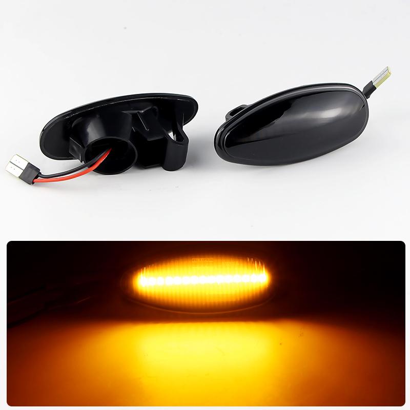 #MR109488 2pcs LED Sequential Dynamic Side Marker Turn Signal Light For Mitsubishi Lancer Mk7 Lancer I-Miev For Citroen C-Zero