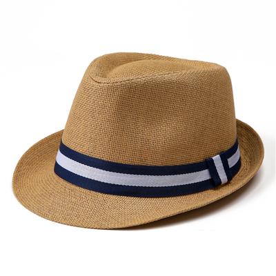 Summer Middle-Aged Sun Visor Out Travel Men'S Straw Hat Jazz Beach Hat Dad Top Hat