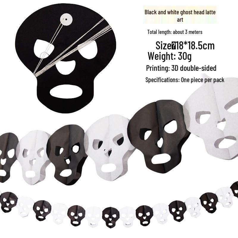 Halloween Paper Garlands: Bat, Pumpkin, Spider & Ghost Decorations