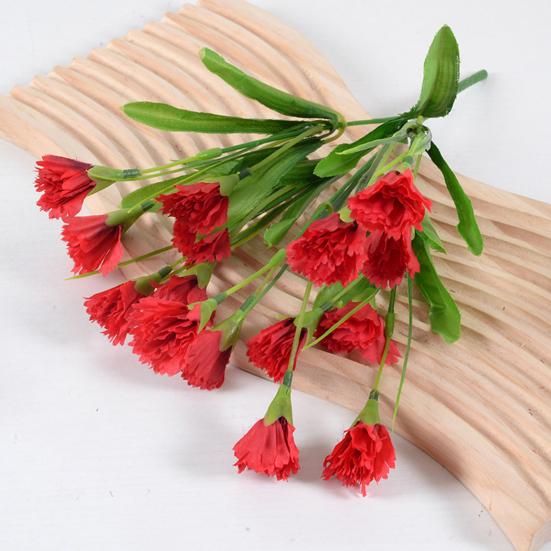 15 Heads Artificial Carnations Flower Real Touch Carnation Flower with Stem for Floral Arrangements DIY Wedding Bouquet Home Table Centerpiece