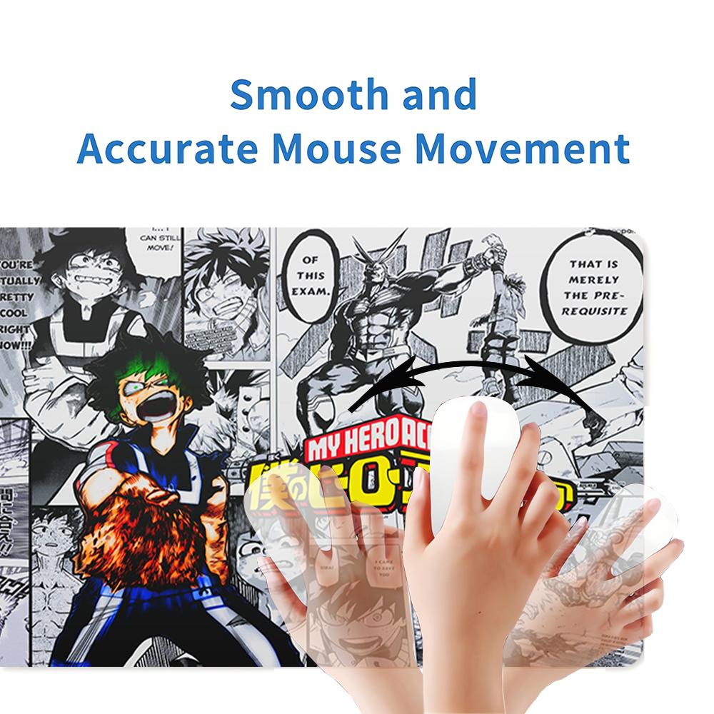 Heroic Adventures Manga Large Gaming Mouse Pad Nonslip Rubber Base Waterproof Desk Mat For Office Pc Laptop