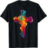 T-Shirt Grafica Croce Cristiana Religiosa Credenza Fede Benedetta Dio