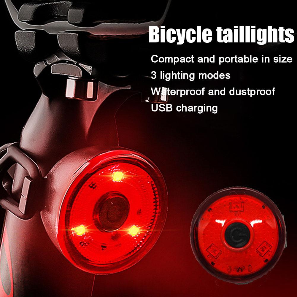 LED Bike Rear Light Waterproof Portable Safety Light Cycling Rear Tail Led Lamp Small Safety Light for Outdoor Cycling