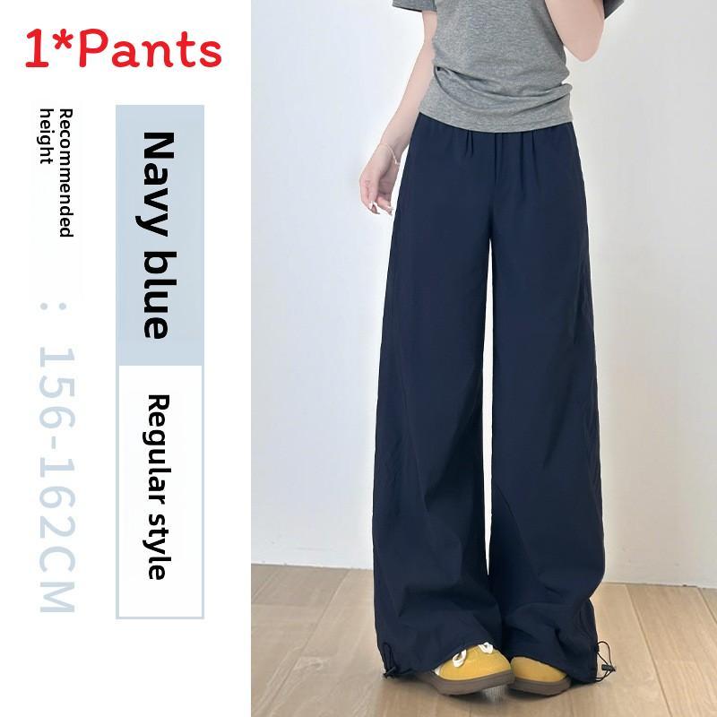 American Style Work Pants For Women With High Waist Loose Fit Breathable Fabric For Casual Daily Wear