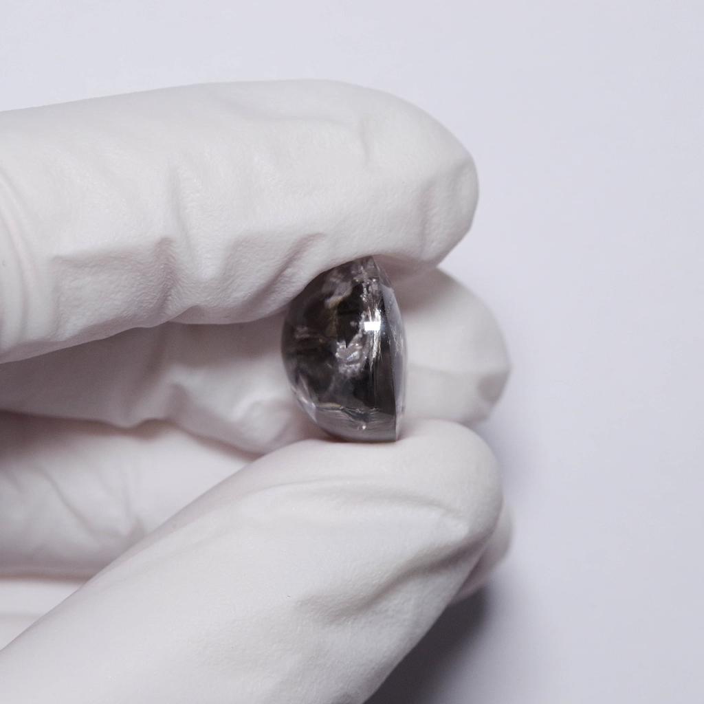Stone Natural Mineral Rutile in Quartz Inclusion 19x14x9mm [N2 Natural] (Rutilated Quartz) / (5 "One-of-a-kind" Approx. 19.1ct, Origin Brazil)