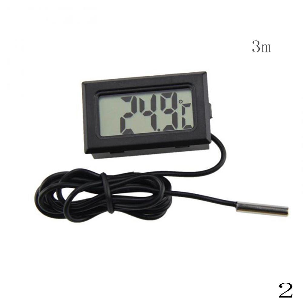Aquarium Waterproof Probe Thermometer WITHOUT BATTERY Digital LCD Fish Tank Waterproof Temperature Thermometer Meter Reptile