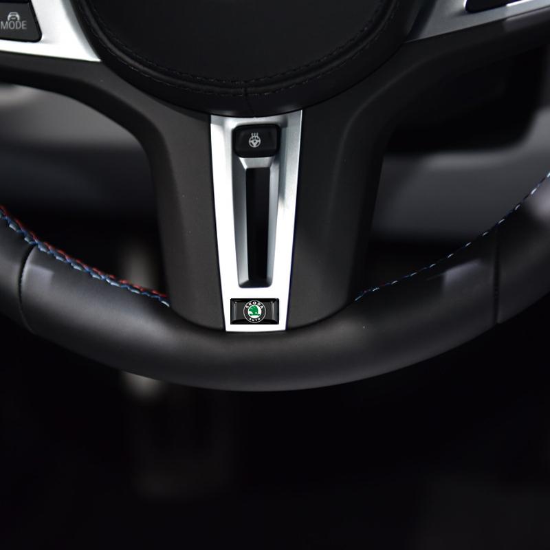2026 Horké 10ks Samolepka s logem na střed volantu, blatník, okno auta Pro Skoda Octavia Fabia Rapid Yeti Superb Octavia A 5