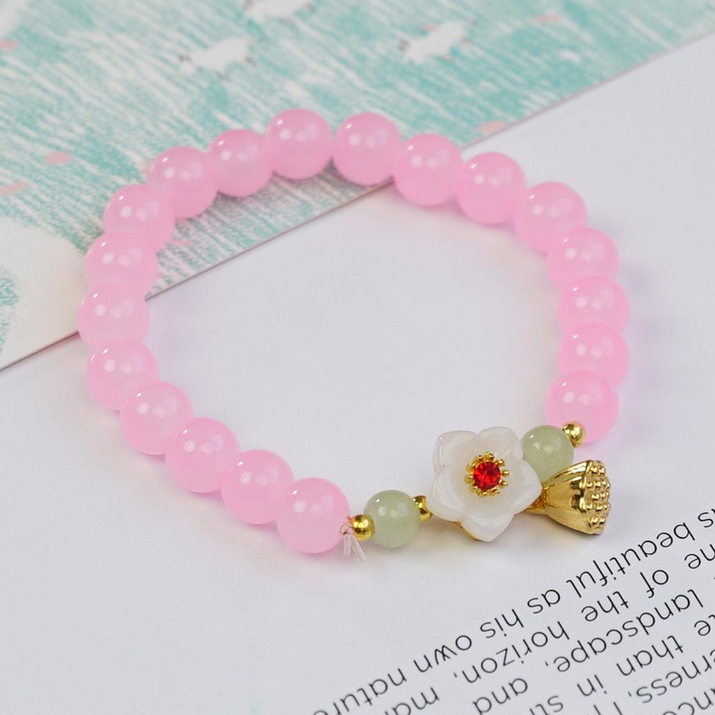 Glass Beaded Bracelet Female Sweet Lily of the Valley Bracelet Girl Jewelry Versatile Student Gift Hand Jewelry Wholesale
