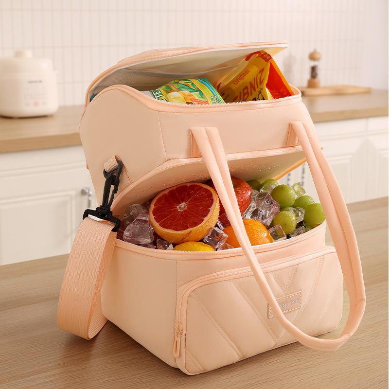 Isolierte Lunchtasche mit großer Kapazität, Mehrfachtaschen-Design, Lunchbox, Wasserdicht, Tragbare Handtasche, Picknicktasche