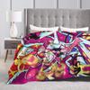 Warm Soft Blanket Travel H-Hazbin Hotel Bedding Throws Flannel Bedspread For Home Decor Graphic Sofa Bed Cover