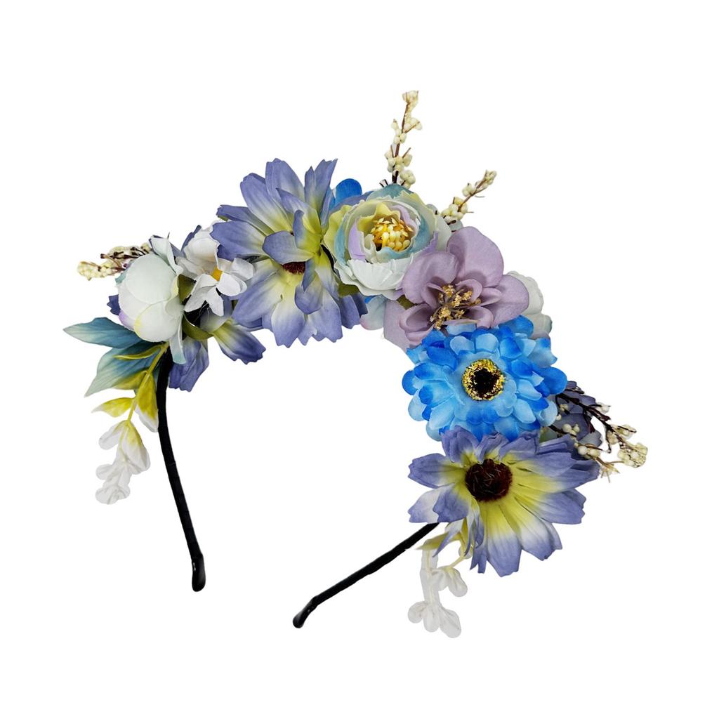 Böhmischer europäischer und amerikanischer Stirnreif mit künstlichen Blumen, Urlaubs-Super-Fee-Blumenkranz-Kopfschmuck