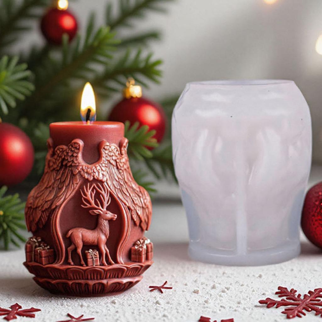 Santa Claus Candle Molds Castings Molds Christmas Silicone Moulds Epoxy Resin Molds Elks Molds Plasters Molds
