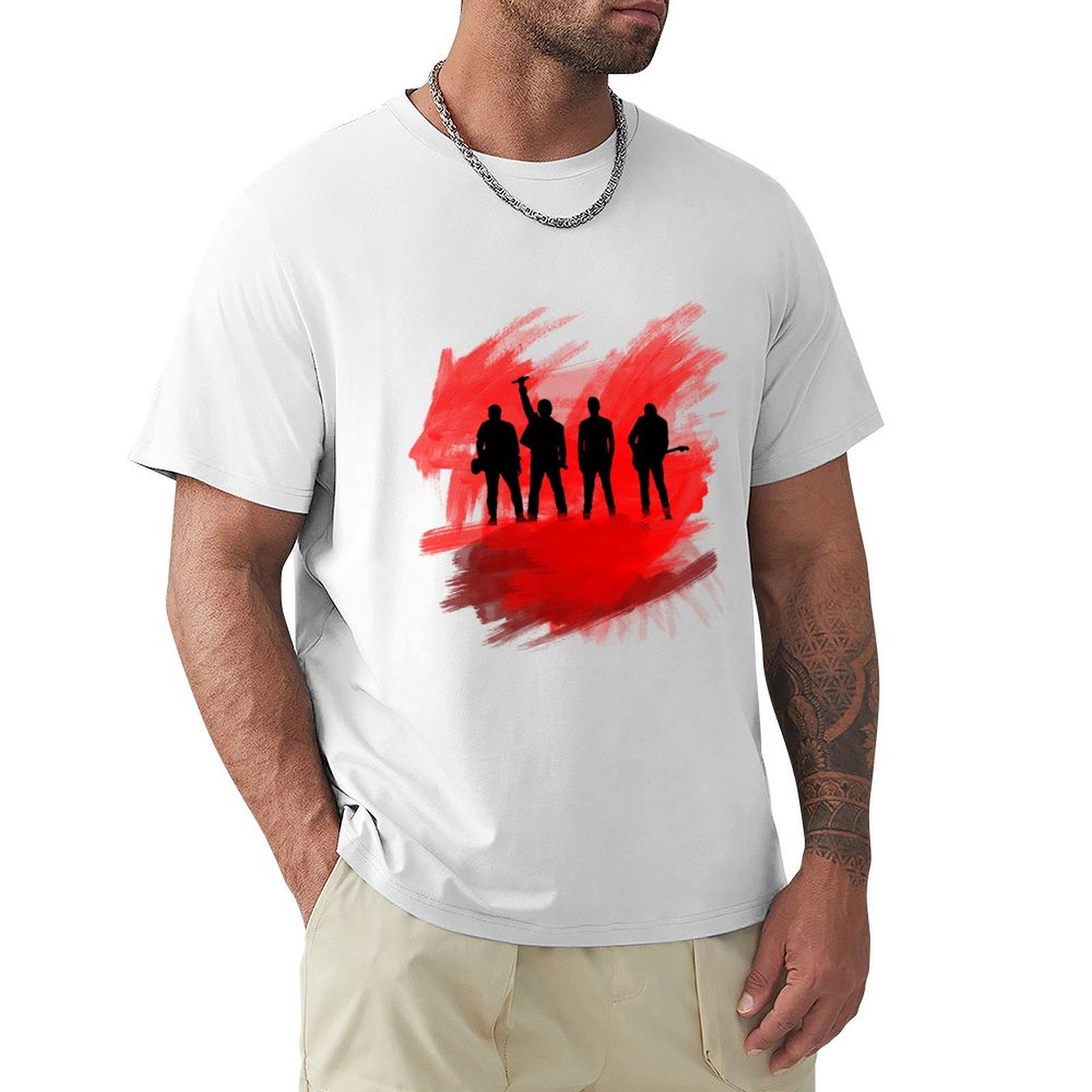 U2 Paint Silhouette Tshirt Daily Wear Print Tshirt S