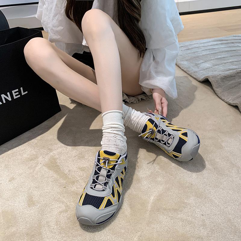 Platform-soled German training shoes women's 2025 summer new inner height increase versatile mesh breathable Forrest Gump shoes casual sports boa