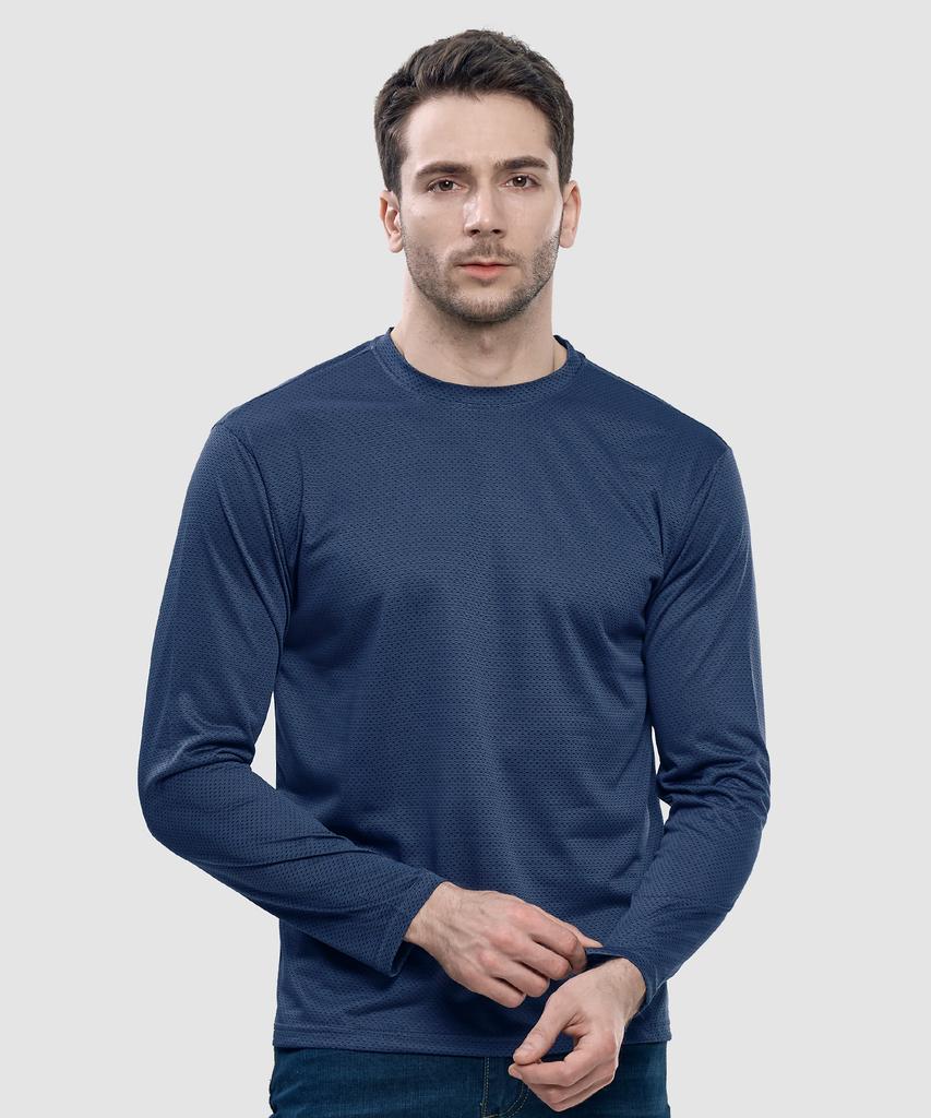 EXTRASPORTY Discomfort-Free Men'S Honeycomb Long Sleeve Round Neck T-Shirt 6 Colors (Type B)