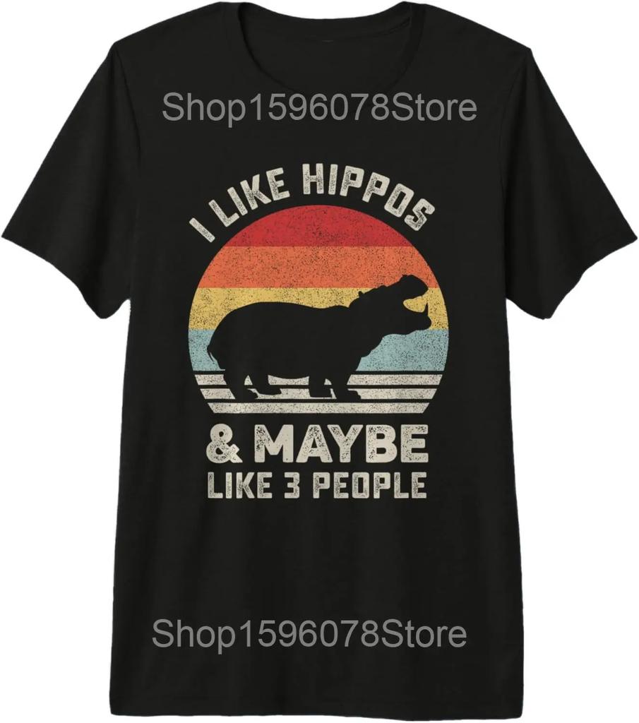 I Want A Hippopotamus for Christmas Funny Math Teacher Hippo T Shirts Streetwear Tee Shirt Short Sleeve Unisex Loose Clothing