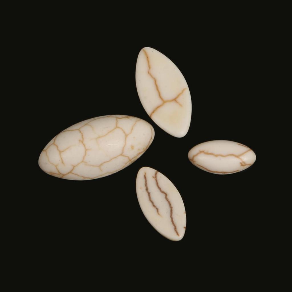 Half Oval Cracked Stone Turquoise Material Flat Back Cabochons For DIY Jewelry Fittings