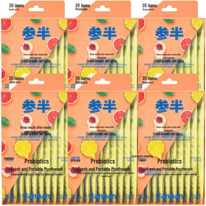 Samban Probiotic Fresh Mouthwash Strips (6-Pack Bundle)