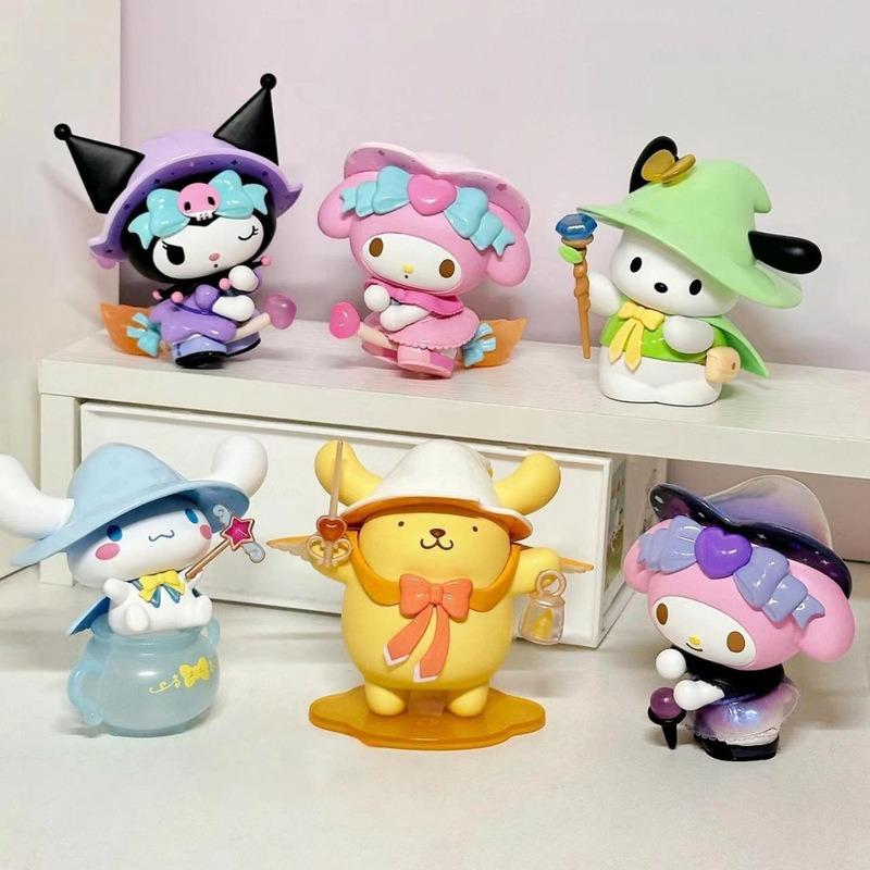 Sanrio Blind Box Cartoon Kuromi Doll Lucky Divination Anime Series Action Figure Model Doll Child Toy Desktop Decor Birthday Gif