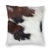 Faux Fur Modern Cowhide Texture Pillowcover Decoration Animal Hide Pattern Skin Leather Cushion Cover Throw Pillow Printing