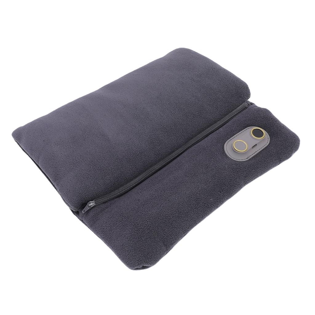 Heated Handwarmer Pouch Rechargeable Fleece Hand Warmer Muff for Abdomen Waist Feet Gray