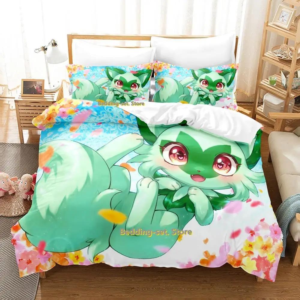 New Kawaii Iono Bedding Set Single Twin Full Queen King Size Bed Set Adult Kid Bedroom Duvetcover Sets Anime Parure De Lit Bed