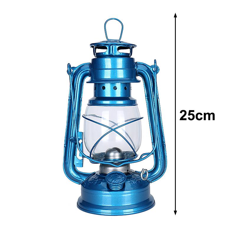1Pc 25Cm Bronze Kerosene Lamp Retro Horse Lamp Camping Lamp Outdoor Tent Lamp Emergency Camping Portable Hanging Lamp