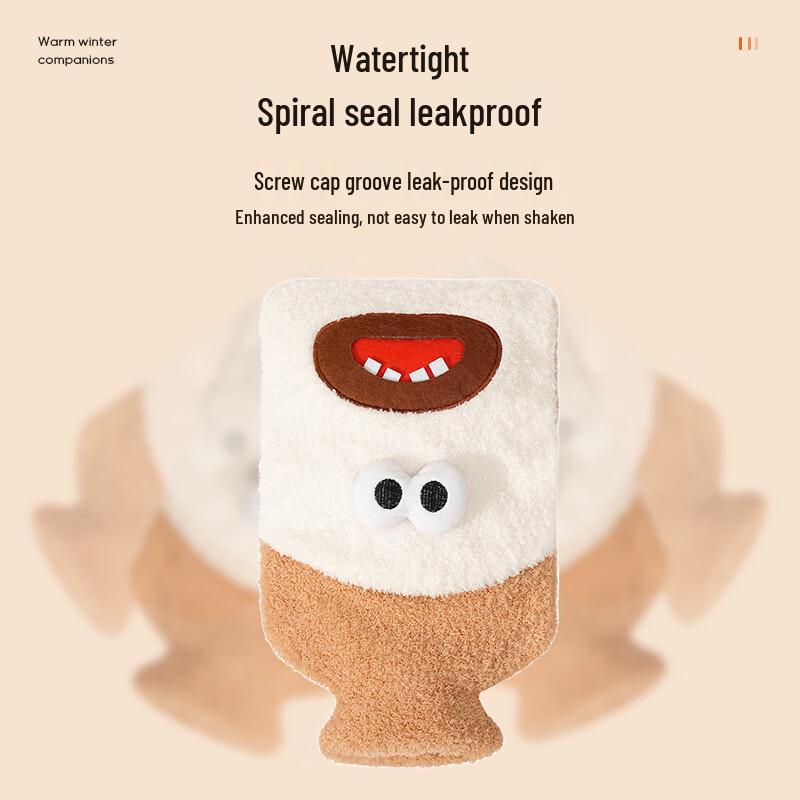 Lexueer Rechargeable Hot Water Bottle with Plush Hand Warmer