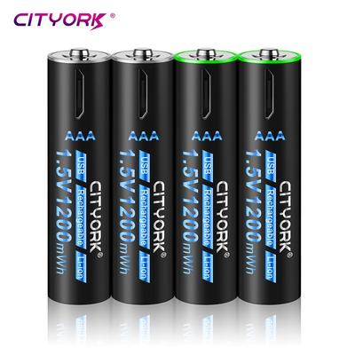 CITYORK 1,5V AAA 1200mWh USB dobíjecí Li-ion baterie AAA lithiová baterie 1,5V aaa pro dálkové ovládání bezdrátovou myš jako hračku