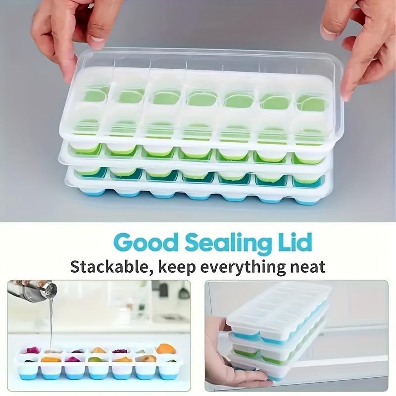 1PC  Ice Cube Mold, Silicone Ice Cube Tray, Multifunctional Household Chocolate Mold with Detachable Cover