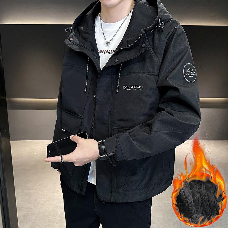 Autumn New Hooded Jacket Men's Loose Spring and Autumn Windproof Jacket Popular Coat