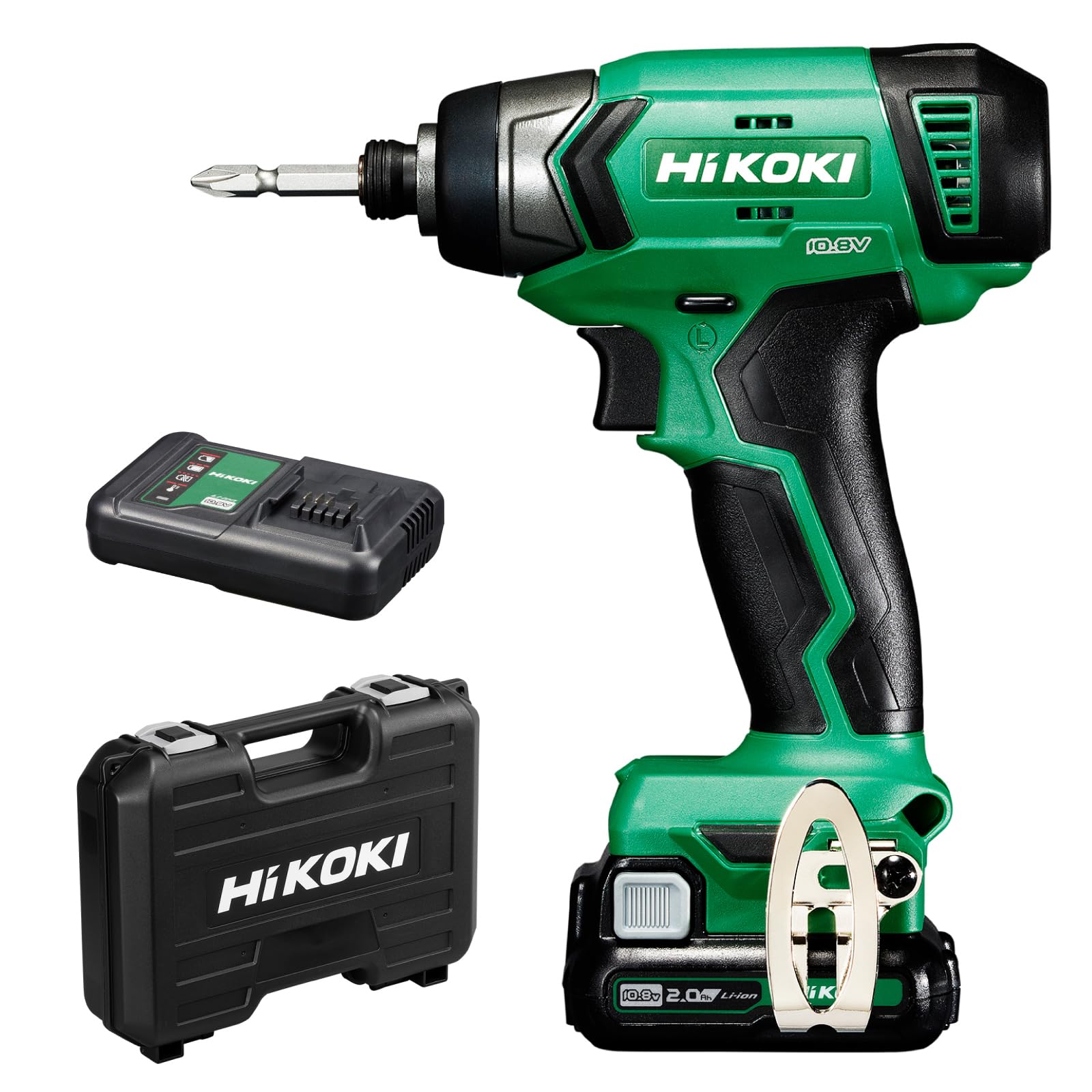 

HiKOKI Rechargeable Impact Driver WH12DA with First Repair One and Charger 10.8V (BS) Warranty, Battery, зелений