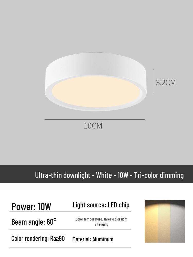 Surface Mounted Anti-Glare Round Downlight for Hallway or Foyer