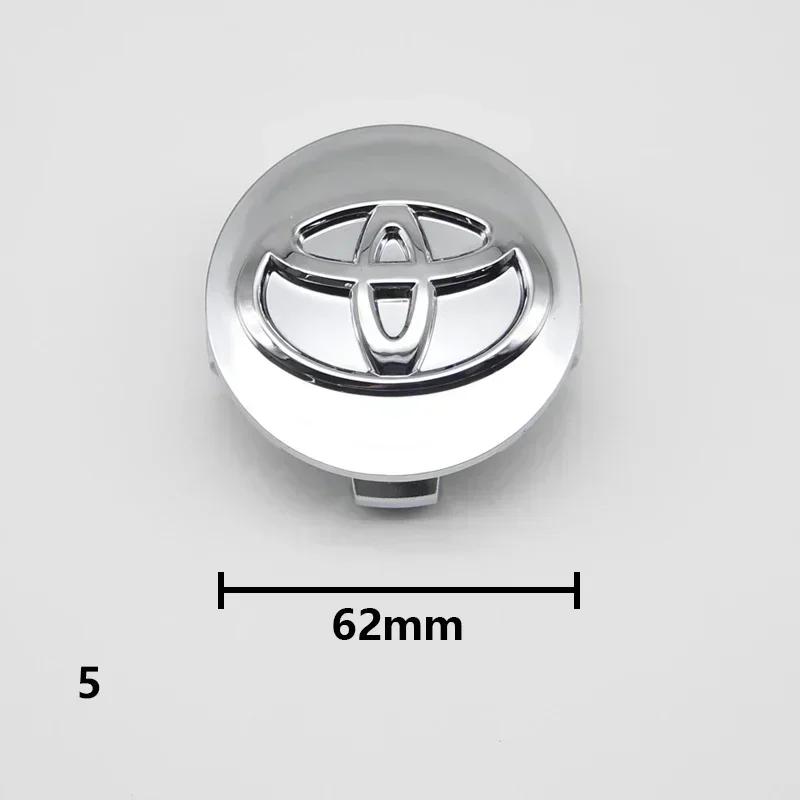 4pcs 57mm/62mm Car Tyre Wheel Center Hub Cap Badge Logo Rim Emblem For Toyota Corolla Camry Yaris CHR Rav4 Auris Verso Avalon