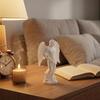 3D Printing White Resin Male Angel Sculpture Greek Style Winged Warrior Desktop Art Ornament