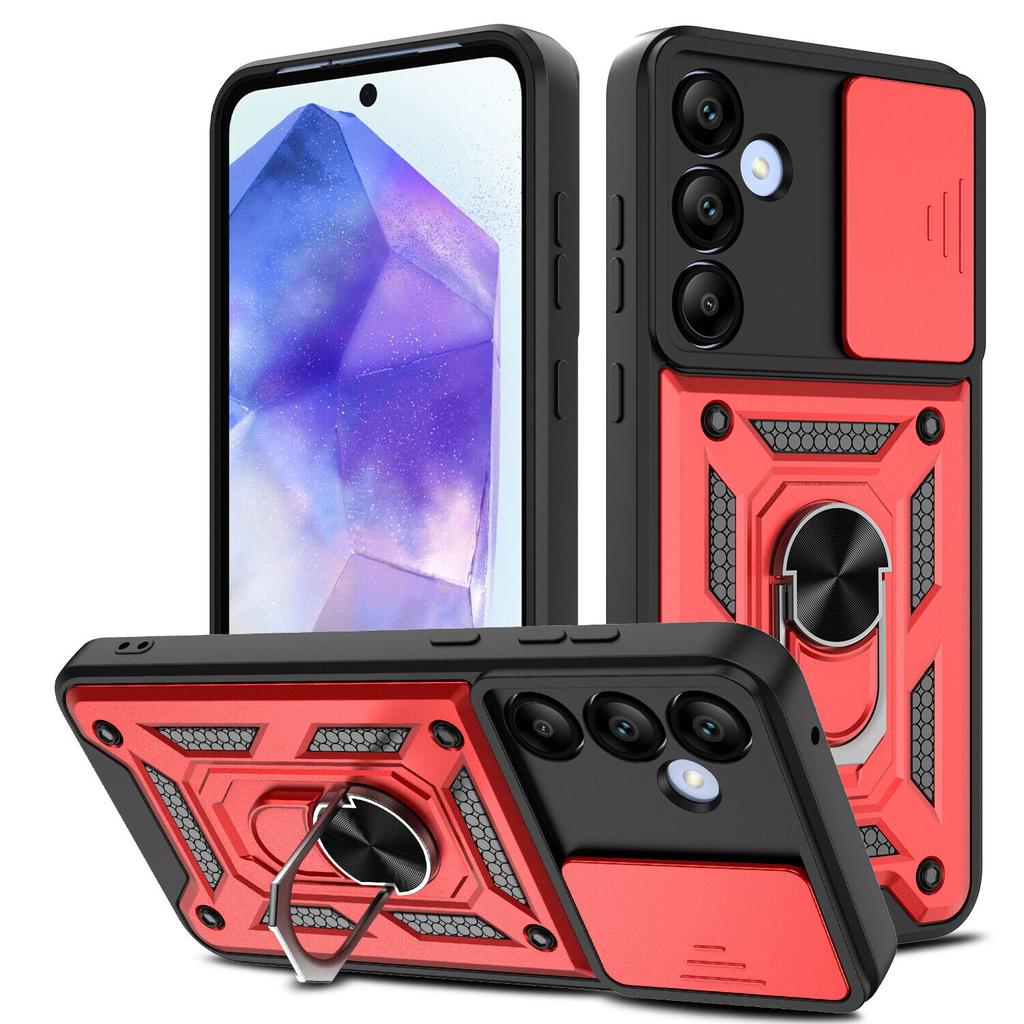 Military Armor Case For Samsung Galaxy A56 A36 A26 A16 5G A55 A35 A25 A15 Cover Shockproof Heavy Duty Ring Stand Holder Shell
