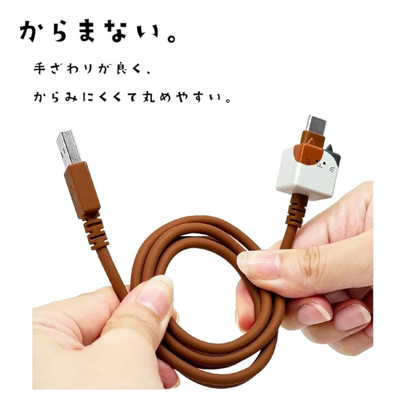 rasta banana Moba meow Chewy cable charging communication cable USB Type-A to Type-C 1.0m Micke R10CAAC3A06MIK