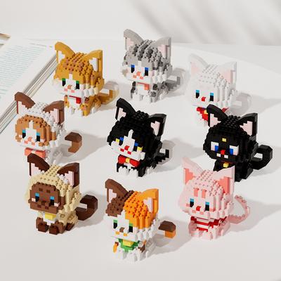 Adults Dog Cat Animals Micro Building Blocks Construction Set for Children Girls 9 Years Old DIY Assembled Mini Bricks Toy Gifts