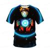 Naruto Breeze Adult Unisex Nine Tailed Demon Fox Kurama Printed T-shirt 3d