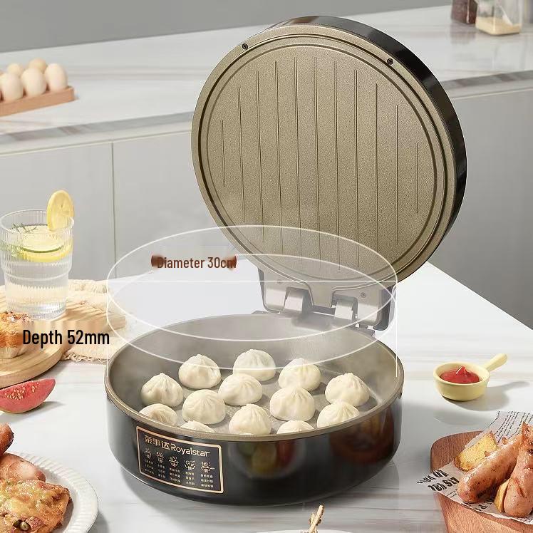 Rongshengda Double-Sided Electric Crepe Maker with Enlarged Titanium-Coated Plate