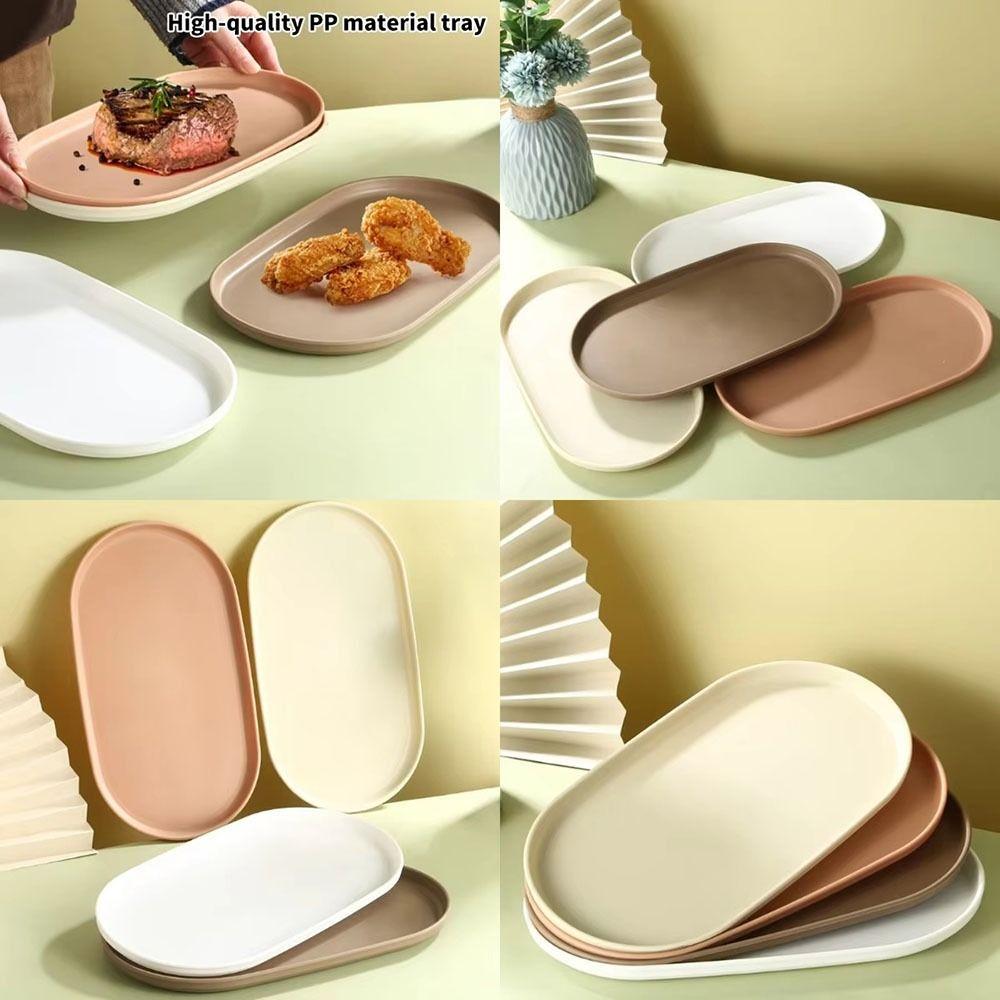 1 Stück Ovale Obstschale Stapelbares Serviertablett für Lebensmittel Langlebiges Desserttablett für Zuhause Küche
