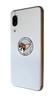 Stare Chihuahua Smooth Black & Tan Dog Sticker Gray Back Round L + SS Size [Set of 4] MK-2