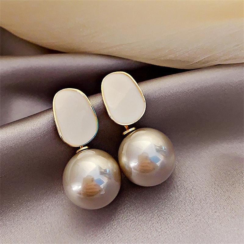 1Pair Minimalist Pearl  Earrings For Women Temperament   Flower Stud Earrings Party Wedding Jewelry