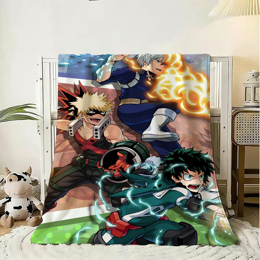 My Hero Academia Anime Throw 240g Flannel Blanket Lightweight Soft Skin-friendly Summer Thin Throw Blanket