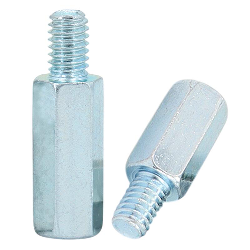 Distanziale esagonale in ferro zincato blu e bianco per PCB (M3-M6)