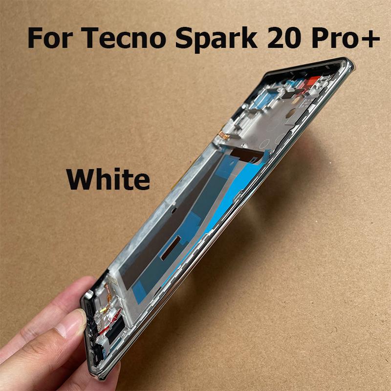 6.78" For Tecno Spark 20 Pro Pro+ Plus Middle Frame Front LCD Frame Bezel Plate Housing With Side Buttons Replacement