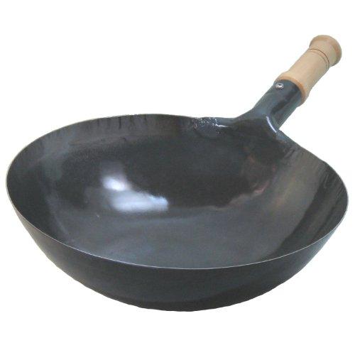 

Yamada Kogyosho One-Handed Wok, железный, ручка, деревянная ручка, 9,4 дюйма (24 см)