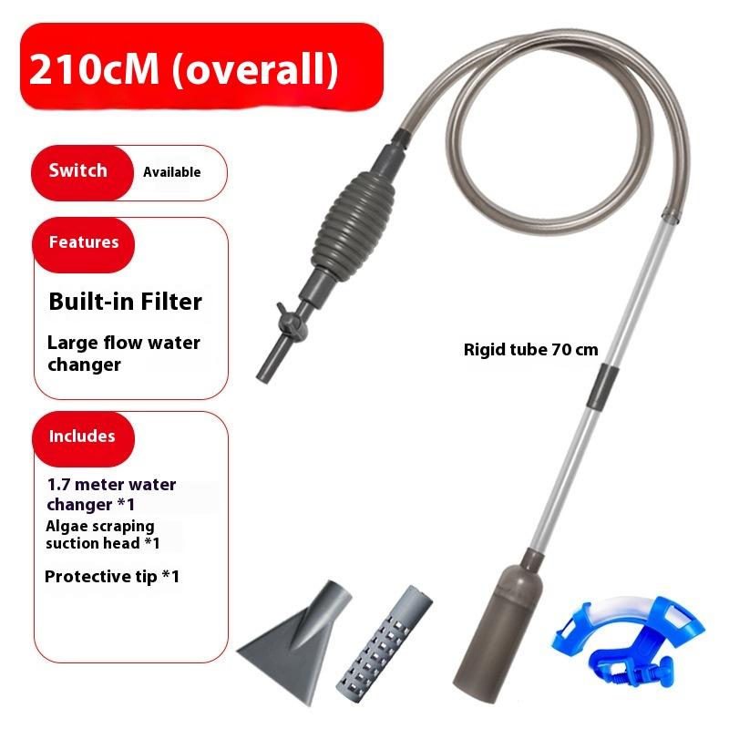 1 Set Aquarium Sand Cleaning And Water Changing Cleaning Kit Fish Tank Siphon Vacuum Gravel Large Water Exchanger