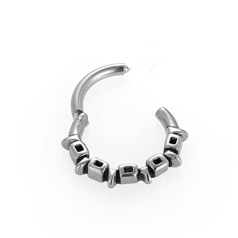 316L Stainless Steel Spider Flower Nose Ring Hinge Hoop Piercing for Nose or Ear Cartilage.