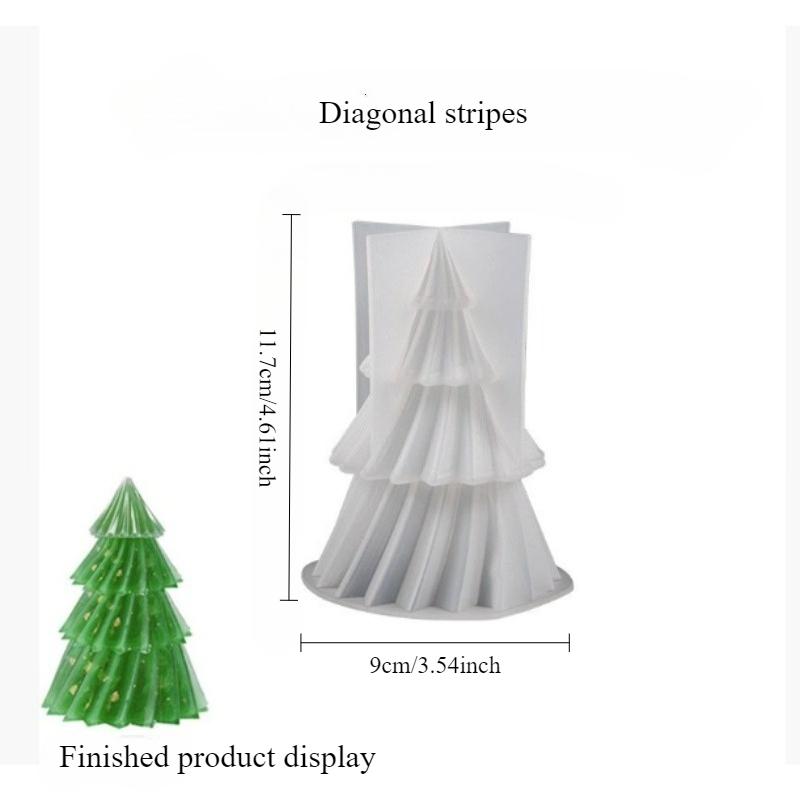 Christmas Tree Scented Candles Silicone Mold DIY Aromath Candle Soap Making Tools Resin Molds Christmas Candle Scented Decor
